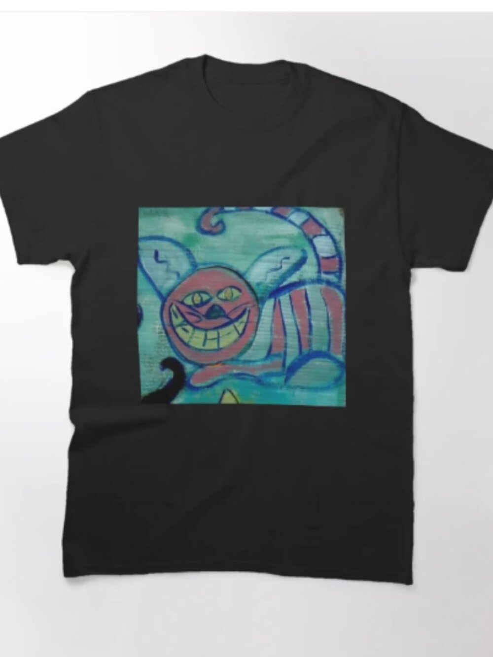 Cheshire Cat T-Shirt black T-Shirt from the Charlie Dingler Collection (POD)